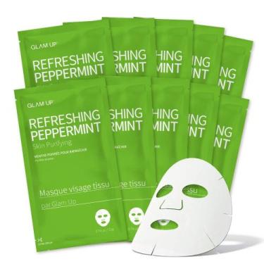 Imagem de Máscara de lençol GLAM UP Refresh Peppermint Calming Pore Care