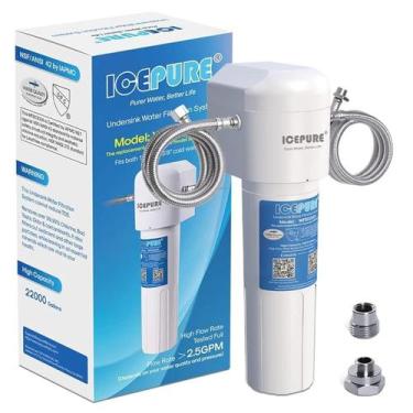 Imagem de Sistema de filtro de água ICEPURE Under Sink 22000gal 3 anos