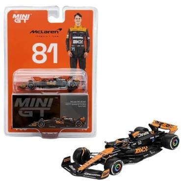 Imagem de Diecast Model Car Compatible with Mini GT 1:64 McLaren MCL60#81 Oscar Piastri 2023 F1 Japan GP 3rd Place Limited Edition MGT00768-BL