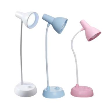 Imagem de Mini Luminária Abajur De Led À Pilha Com Cabo Regulável (Rosa)