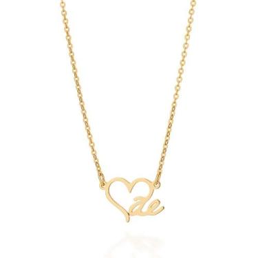 Imagem de Colar Banhado Ouro 18k Presente Dia Das Mães Coração 531624 - rommanel