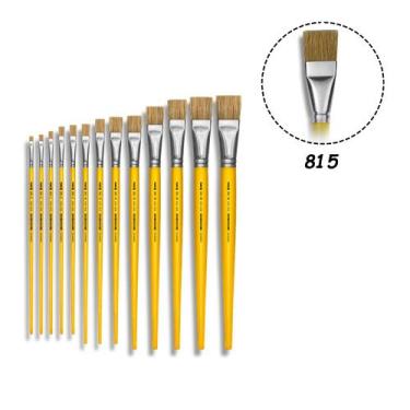 Imagem de 13 Pincel Tigre 815 Chato Cerda Natural N. do 0 Ao 24 