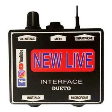Imagem de Interface De Áudio Dueto Para Gravação Com 2 Canais New Live, Preto