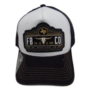 Imagem de Boné Farm Bulls Individual De Aba Curva Branco Com Vermelho Fechamento