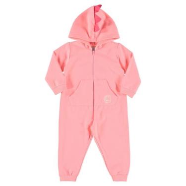 Imagem de Macacão Básico em Moletom Bebê Quimby, Rosa, 1