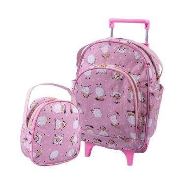 Imagem de Mochila De Rodinhas Infantil Bichinho com Lancheira Escolar Tam. G - L