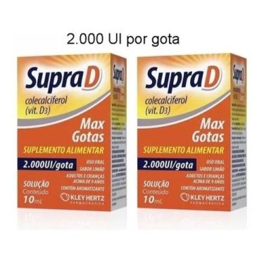 Imagem de Kit Vitamina Supra D 2000ui Gota 2x10ml - Kley hertz