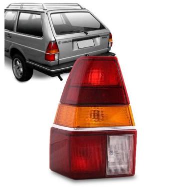 Imagem de Lanterna Traseira Quantum 1985 A 1990 Tricolor Friso Cromado - SP ACES