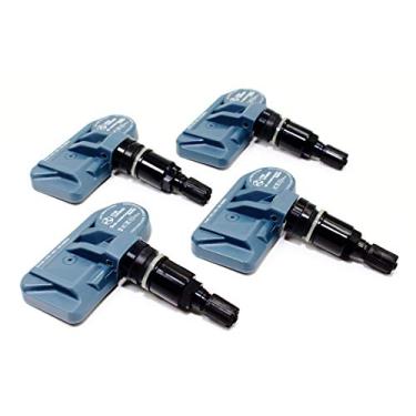 Imagem de Conjunto ITM de 4 sensores de pressão de pneu 08017DXS 315mhz TPMS para 2010-2013 Range Rover HSE Sport Supercharged LR2 LR4 c/Gloss Black ou Matte Black Alumínio Válvula Stems (preto brilhante)