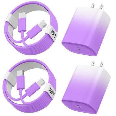 Imagem de Carregador+cabo USB-C PD de 20 W para iPhone 15/16/16 Pro Max - Ubeark