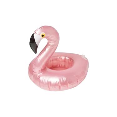 Imagem de Boia Porta Copo Flamingo Rose Flutuador Praia Piscina Festa