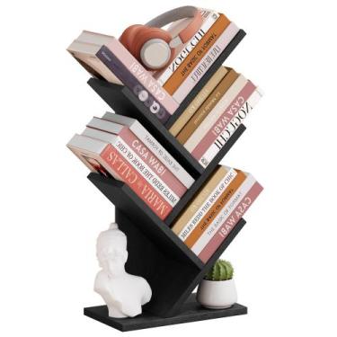 Imagem de Estante Tree Bookshelf Hoctieon 4 camadas preta para escritório domést