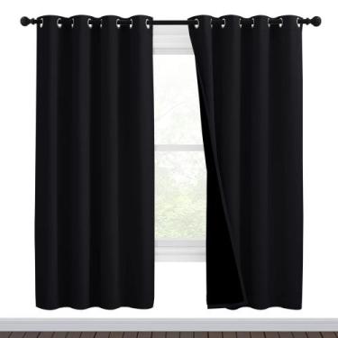 Imagem de Cortinas térmicas NICETOWN Full Blackout 183 cm para sala de jantar