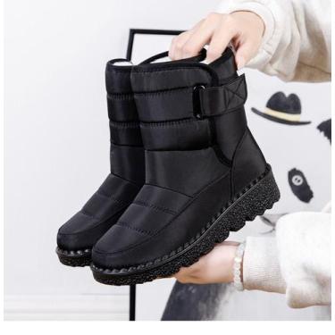 Imagem de Botas de Neve Impermeáveis Plataforma Feminina - Preto 36 - Lightbek O