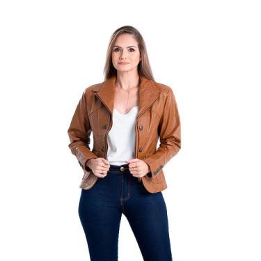 Imagem de Jaqueta de Couro UB Caramelo - Parra Couros, GG