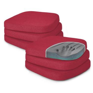 Imagem de Almofadas de cadeira de jantar Shinnwa Memory Foam, pacote com 6 unida