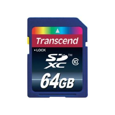 Imagem de Transcend Cartão de memória SDXC UHS-I digital seguro de 64 GB, compatível com câmera digital Nikon Coolpix S3700, classe 10, U1, 100 MB/s, série 300