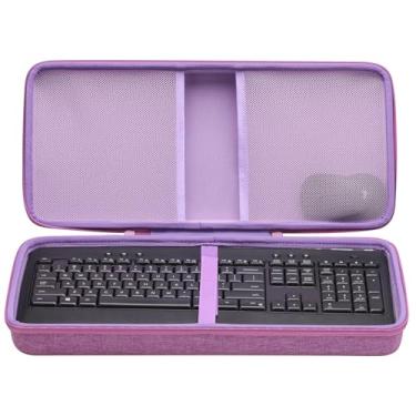 Imagem de XANAD Capa rígida compatível com teclado e mouse Logitech MK540 Advanced Wireless (roxo) - Interior: 46,5 x 20,6 x 3,3 cm
