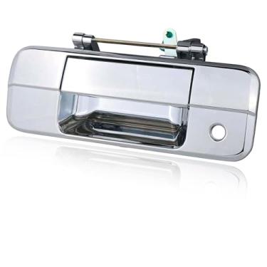 Imagem de AUCERAMIC Maçaneta de porta traseira com fechadura para Toyota Tundra 669090-0C040 6690900C040 6690900C040 81213 (prata)