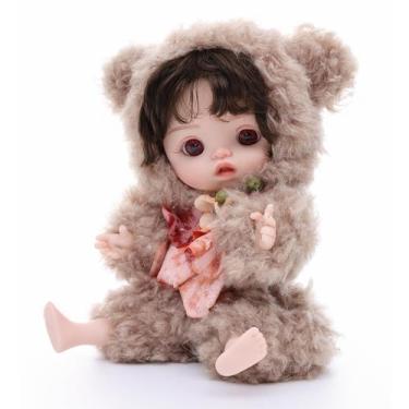 Imagem de Boneca Reborn Baby Doll Cloveray Coco the Bear 25 cm em vinil completo