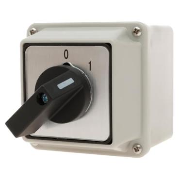 Imagem de Interruptor de comutação eletrônico, interruptor rotativo universal de posições com caixa externa à prova d'água e retardante de chamas para casa, fábrica, oficina