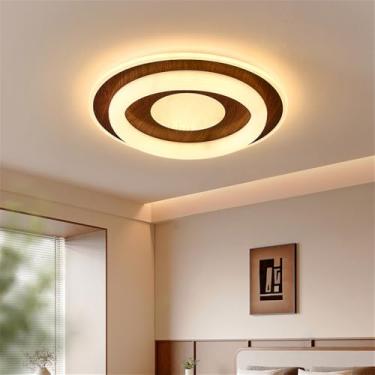 Imagem de Nórdico Moderno Quarto Lâmpada De Teto LED Moda Simplicidade Arte Sala De Estar Estudo De Restaurante Quarto Infantil Corredor Varanda Luz (3851A D50CM)