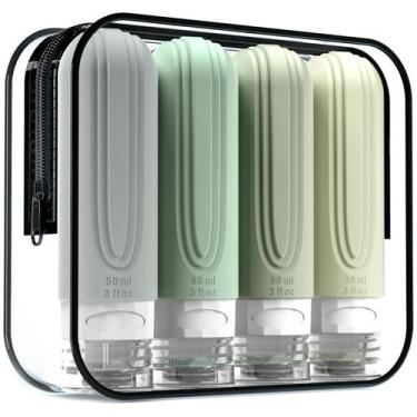 Imagem de Garrafas de viagem Mrsdry 90 ml (pacote com 4) de silicone espremíveis