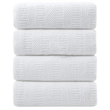 Imagem de Ycosy Pacote com 4 toalhas de banho de microfibra extra grandes, 89 x 178 cm, 600 g/m2, menos fiapos, altamente absorvente, super macias e de secagem rápida, toalhas de banho grandes, perfeitas para