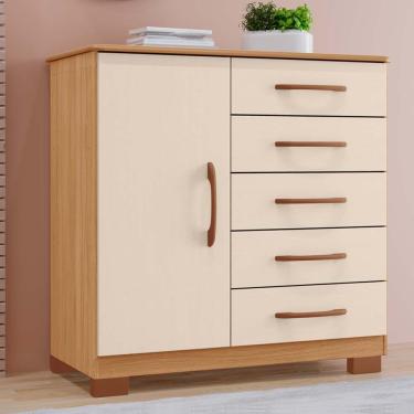 Imagem de Comoda Itaipú New  1 Porta e 5 Gavetas 100% em MDF Tuboarte