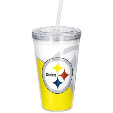 Imagem de Copo Com Canudo Luxo Nfl Pittsburgh Steelers