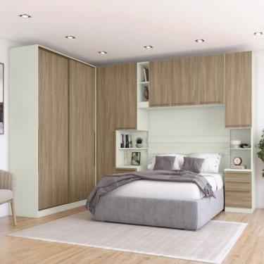 Imagem de Guarda-roupa Modulado de Canto 5 Portas 3 Gavetas Seletto - Henn