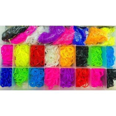 Imagem de Rainbow Fun Kit C/6000 Elásticos Pulseiras Coloridas + Caixa - Rainbow