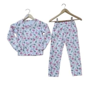 Imagem de Pijama Juvenil Menina Soft Manga Longa Flamingo-Feminino