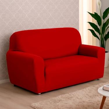 Imagem de Capa De Sofá Lisa Coladinha 2 e 3 ou 4 Lugares/Capa de Poltrona 1 Lugar Malha Gel (Vermelho,1 Lugar Poltrona)