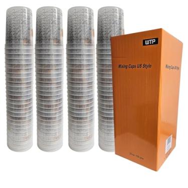 Imagem de WTP TOOLS Copos de mistura de tinta 1 litro (946 ml) Misturador automotivo para barcos marítimos - Caixa com 100 cada - Os copos são calibrados com várias proporções de mistura (1-1) (2-1) (3-1) (4-1)