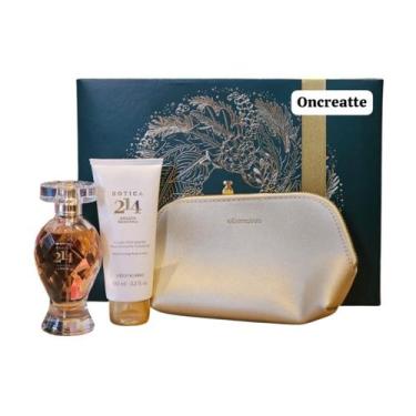 Imagem de Kit Presente Perfume Botica 214 Golden Gardênia Necessaire e Creme hid