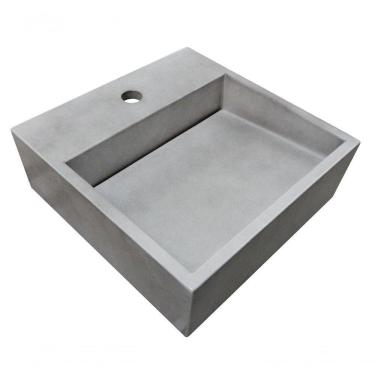 Imagem de Cuba De Apoio Banheiro Jade Pedra 40x40cm Concreto