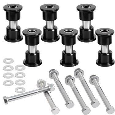 Imagem de RIZINKART Kit de bucha de mola de folha com porca de parafuso para Ezgo TXT 1994-Up, e medalhista a gás/elétrico, bucha e mangas de poliuretano para carrinho de golfe, OEM No. 70289G01 70291G02