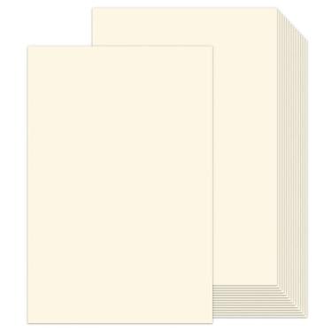Imagem de Cartolina creme de 30 x 45,7 cm, cartolina grossa Goefun marfim 36 kg, papel de construção de cartolina pesada, pacote com 100 para impressão, pôsteres, capa, folheto, folheto e faça você mesmo