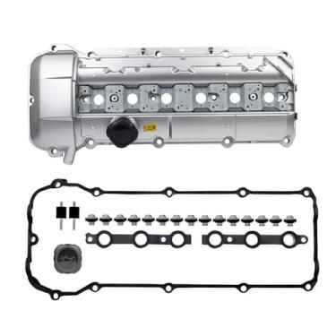 Imagem de 11121432928 Kit de tampa de válvula de alumínio com junta e parafusos - Compatível com BMW 323i/325i/328i/330i/525i/528i/530i/530i/Z3/X5 M52 M54 2,5L 2,8L 3,0 L