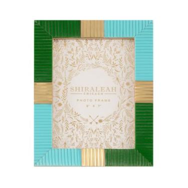 Imagem de Shiraleah Porta-retrato Viva 12,7 cm x 17,8 cm, cor bloqueada, verde