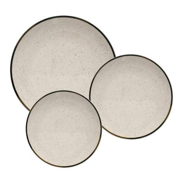 Imagem de Jogo De Pratos Aparelho Jantar Kit 18 Pcs Oxford Unni Brisa