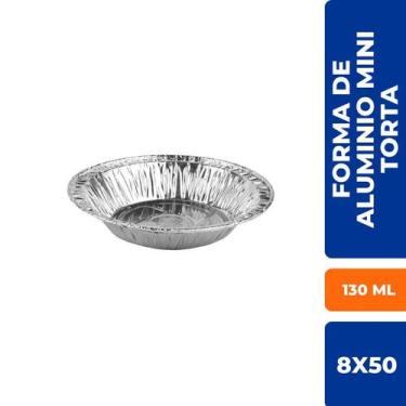 Imagem de Kit c/2 pct forma de aluminio mini torta 130 ml.  c/50 un. wyda/mello/