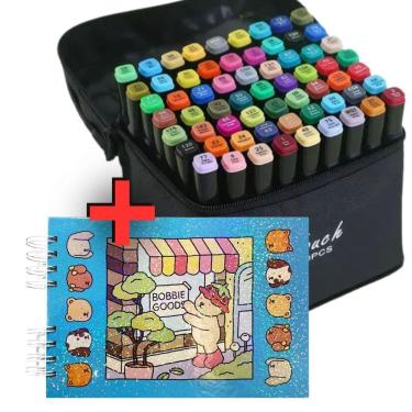 Imagem de Kit Canetinhas 36 Cores + Caderno Colorir Bobbie Goods