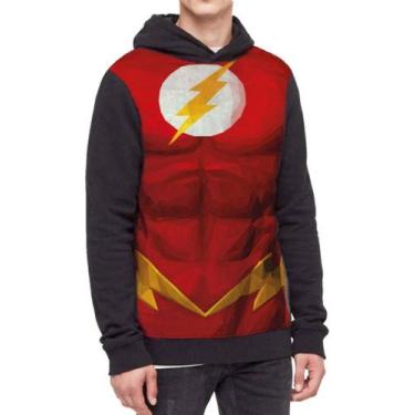 Imagem de Moletom Com Capuz Herói The Flash O Flash Ref:338 - smoke, Preto, GG