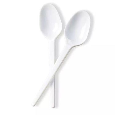 Imagem de 250 Un Colher de Sobremesa Ice Branca Colherzinha - Maxplastic