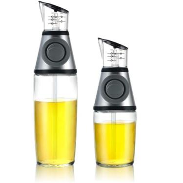 Imagem de Garrafa Dispensadora de Azeite com Bomba para Cozinha, Conjunto Dispensador de Óleo de Vidro e Vinagre, Cruzeiro Medido para Cozinhar - Garrafas de Óleo Ideal (primary colors)