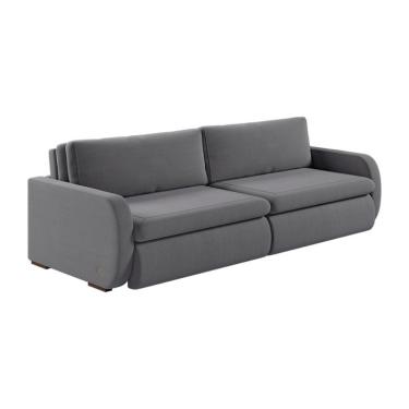 Imagem de Sofá 4 Lugares Retrátil e Recinável Sunset Linho Cinza 260 cm