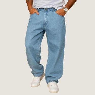 Imagem de Calça Balão Calca Jeans Masculina Bag Boca Larga Streetwear - sem marc