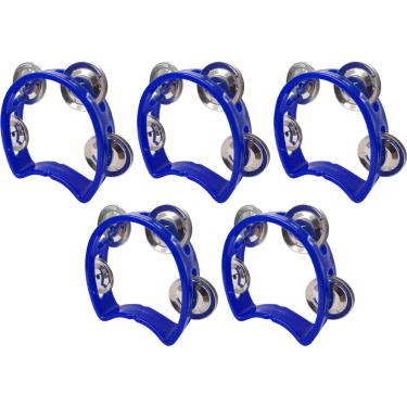 Imagem de Kit 5 Pandeiros Meia Lua Infantil Azul New York